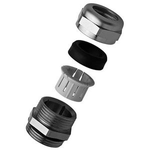 Dichtkabelverschraubung MSWTK 21 mit Klemmring Messing vernickelt