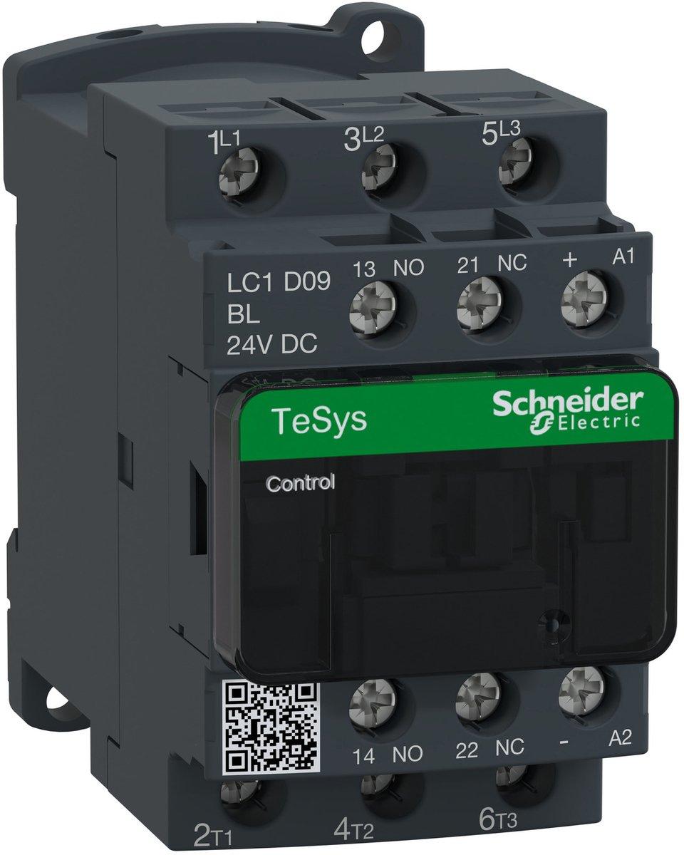 Leistungsschütz AC-schaltend 3P 4KW 1S+1Ö 24V DC 2 4W LC1D09BL