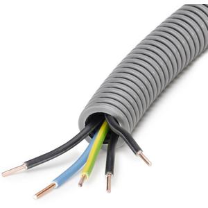 Panzerrohr vorverdrahtet FXPR 25 grau mit Ye 5x2,5 ( 3xsw bl g/g ) 50m