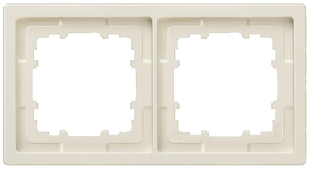 2-fach Rahmen DELTA style titanweiß 153x82mm