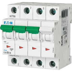 LS-Schalter MCB 6A 3P+N Charakteristik: C