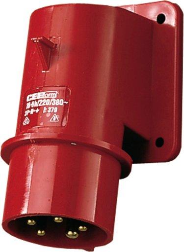CEE-Aufbaugerätestecker 16A 5p 400V 6h IP44