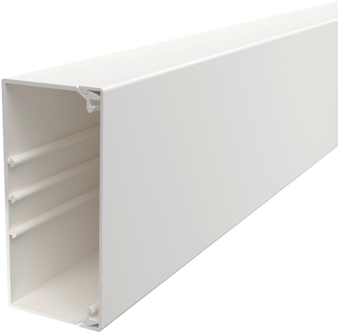 Leitungsführungskanal mit Bodenlochung 60x130 mm reinweiß