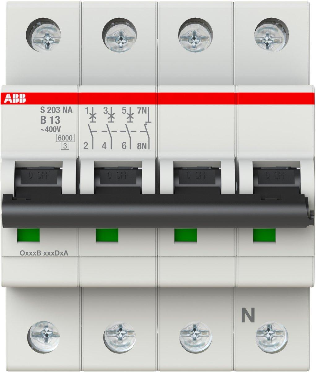LS-Schalter 3P+N Charakteristik B Bemessungsstrom 13A 6kA