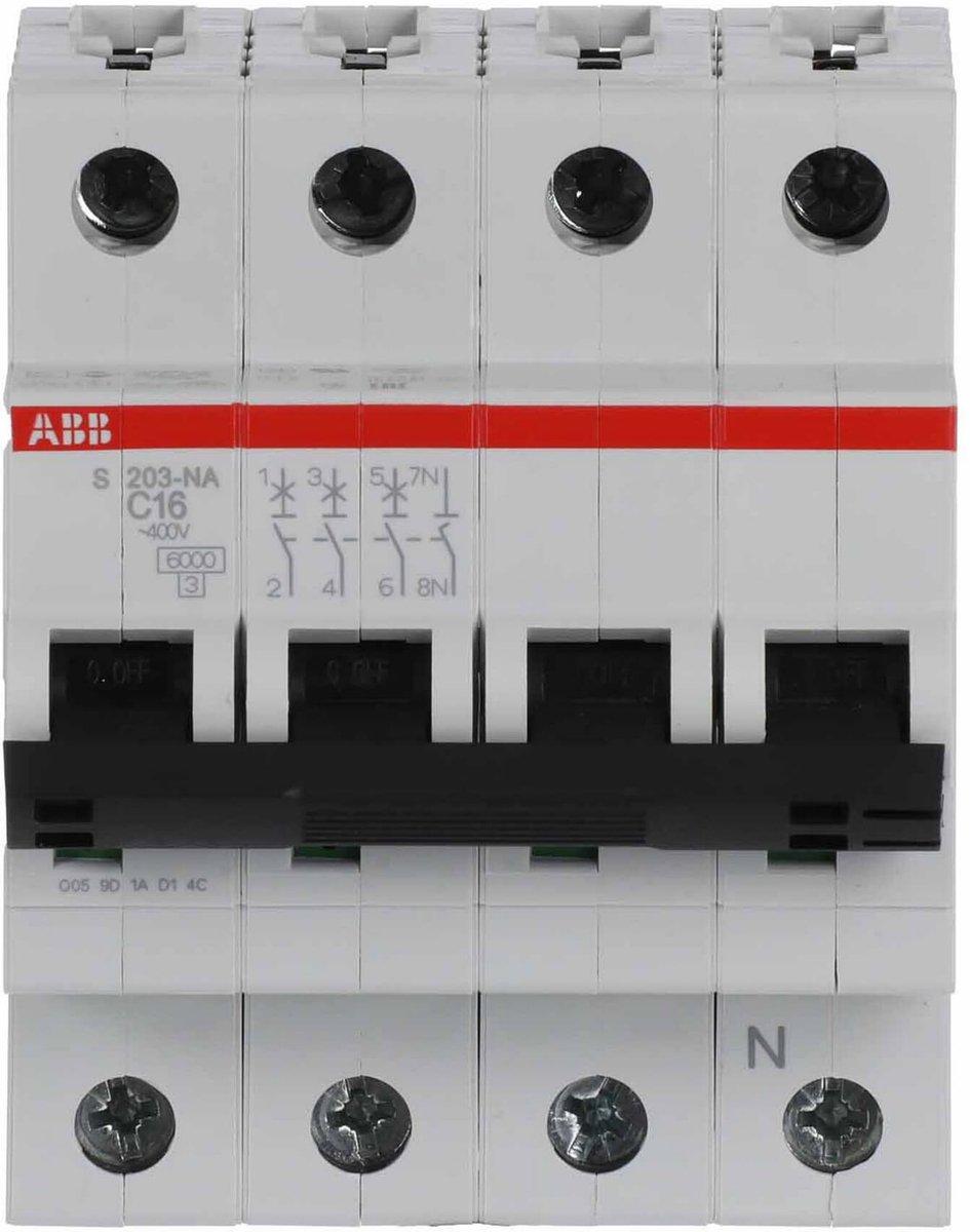 LS-Schalter 3P+N Charakteristik C Bemessungsstrom 16A 6kA