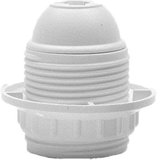 Lampenfassung 120/06 mit Schraubring 130/06 Kunstst. E27 weiß