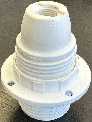 Lampenfassung 150/06 mit Schraubring 160/06 Kunststoff E14 weiß