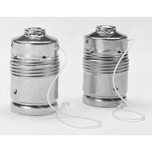 Lampenfassung 2000 N Stahl E27 Zugschaltfassung Messing