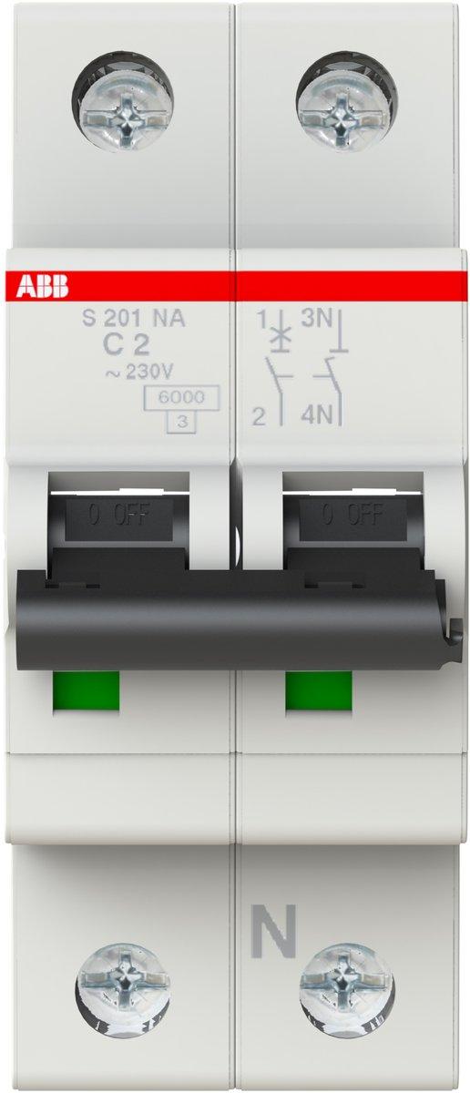 LS-Schalter 1P+N Charakteristik C Bemessungsstrom 2A 6kA