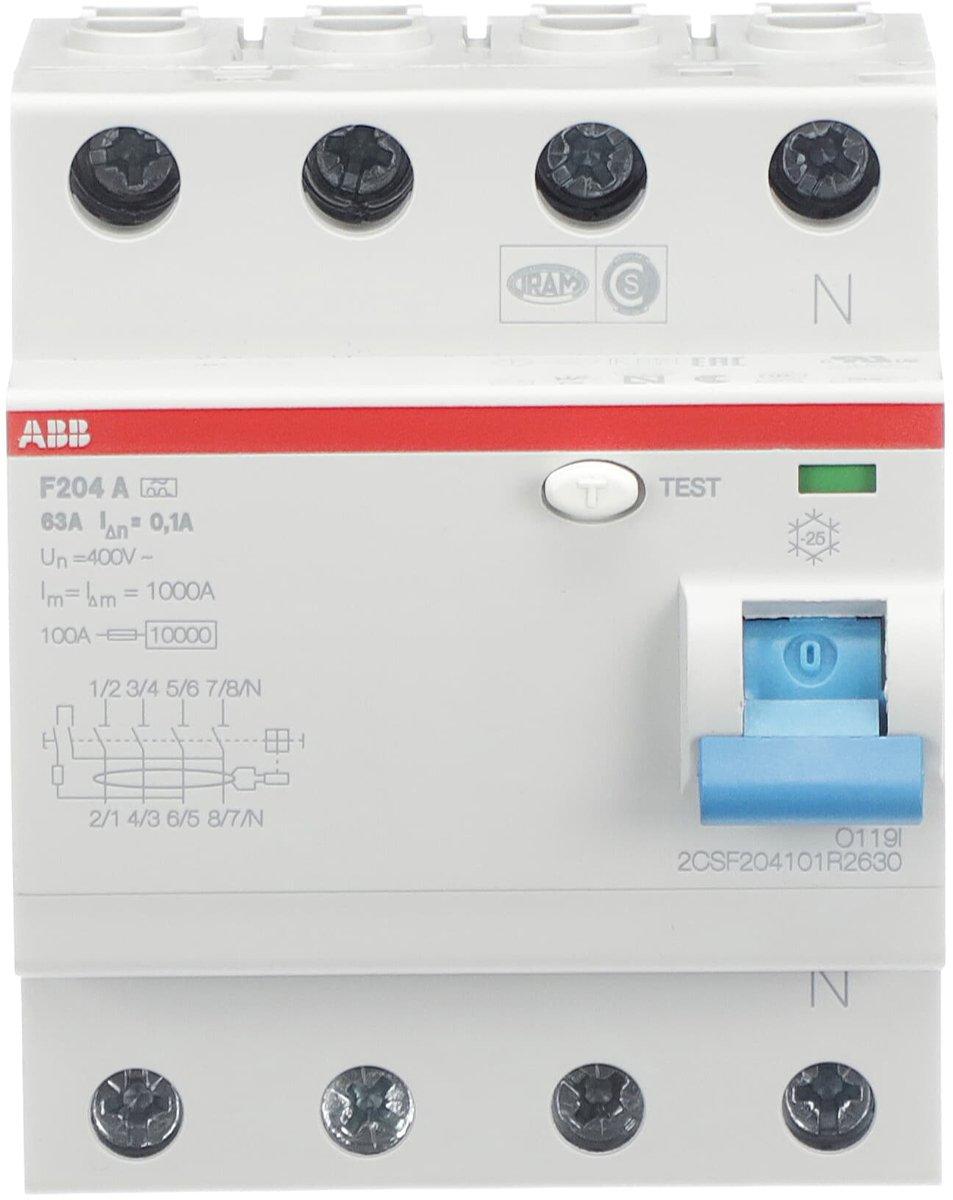 FI-Schutzschalter  63A 4-polig 100mA Typ A