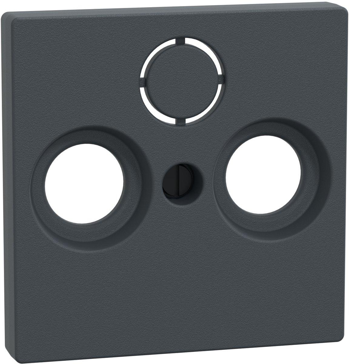 Zentralplatte für Antennensteckdosen anthrazit
