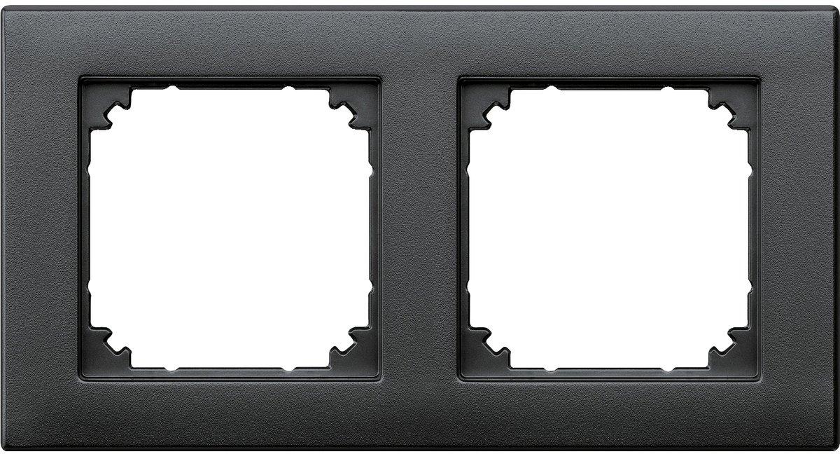Abdeckrahmen 2-fach anthrazit matt