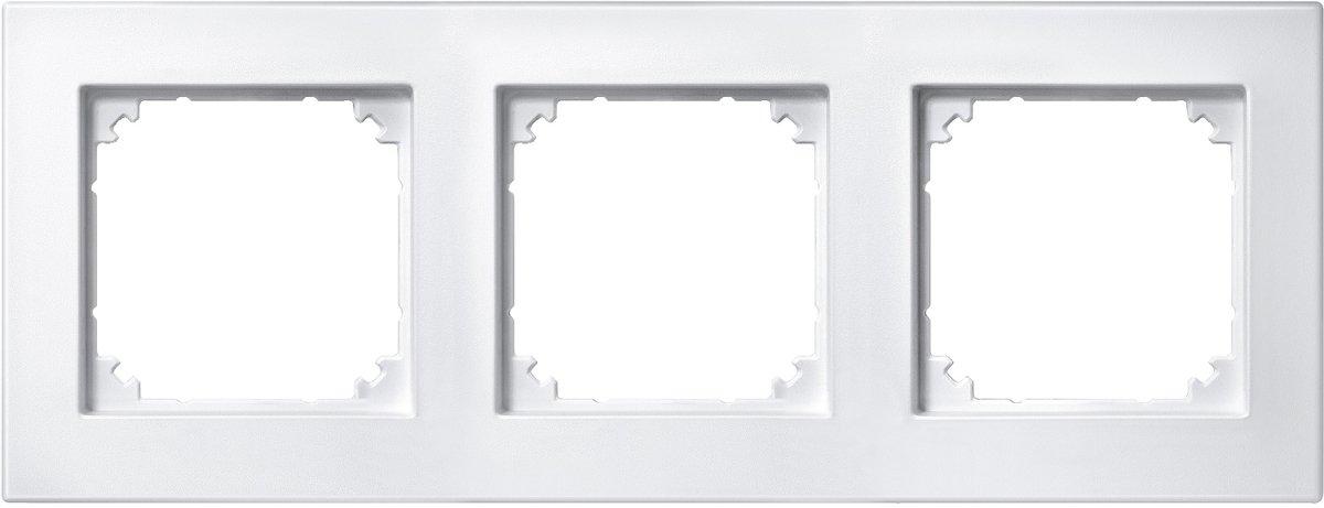 Abdeckrahmen 3-fach polarweiß matt