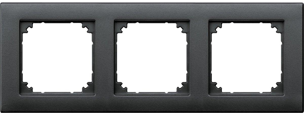 Abdeckrahmen 3-fach anthrazit matt