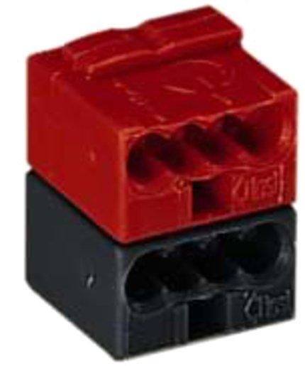 Steckverbinder für KNX-Anwendungen dunkelgrau und rot verrastet