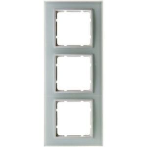 Abdeckrahmen 3-fach B.7 - Glas/ polarweiß