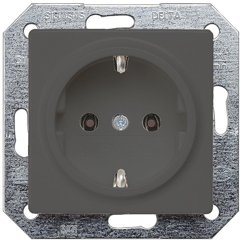 I-System carbon-metallic Schuko-Steckdose 10/16A 250V