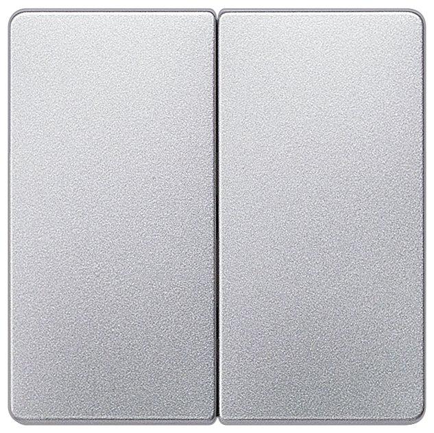 I-System aluminium-metallic Wippe für Serien/Doppel-Wechselschalter