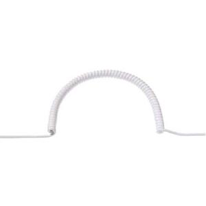 Spiralleitung 5 m 5x1,5 mm² Mantel PUR weiß