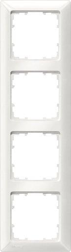 4-fach Rahmen DELTA line titanweiß 293x80mm