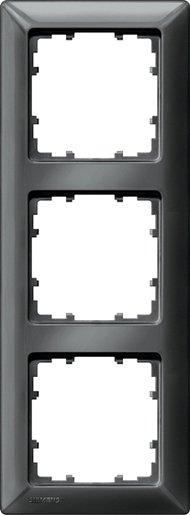 3-fach Rahmen DELTA line carbon-metallic 222x80mm