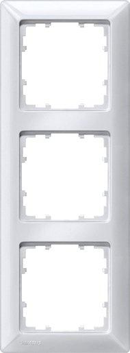 3-fach Rahmen DELTA line aluminium-metallic 222x80mm