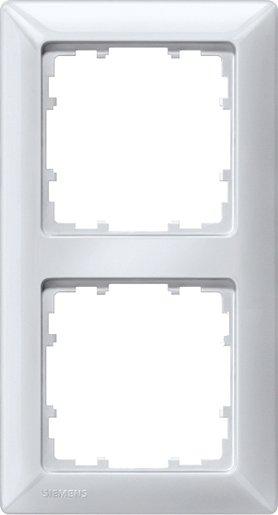 2-fach Rahmen DELTA line aluminium-metallic 151x80mm