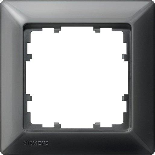 1-fach Rahmen DELTA line carbon-metallic 80x80mm