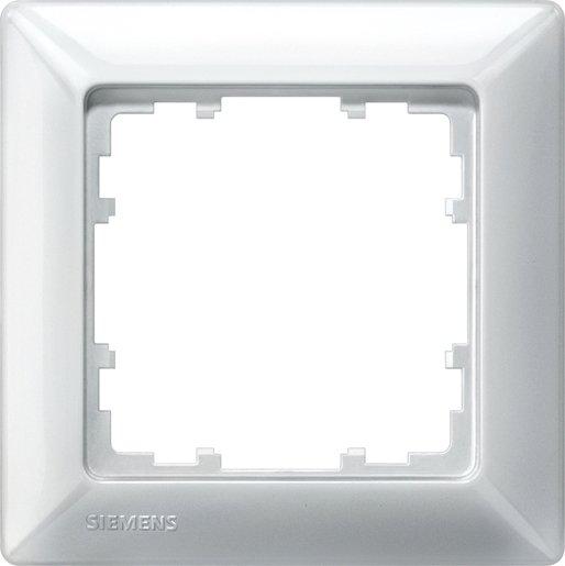 1-fach Rahmen DELTA line aluminium-metallic 80x80mm