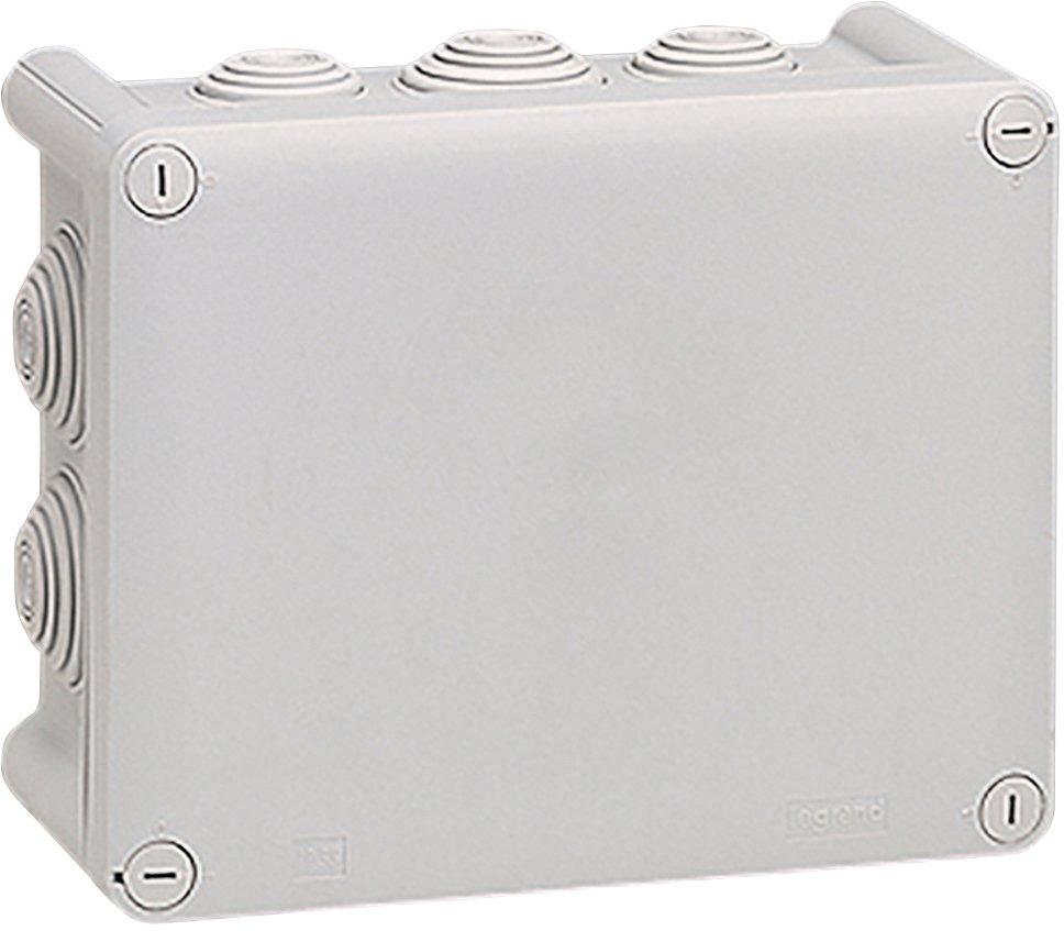 Feuchtraum - Abzweigkasten 180 x 140 x 86 10 Eingänge grau