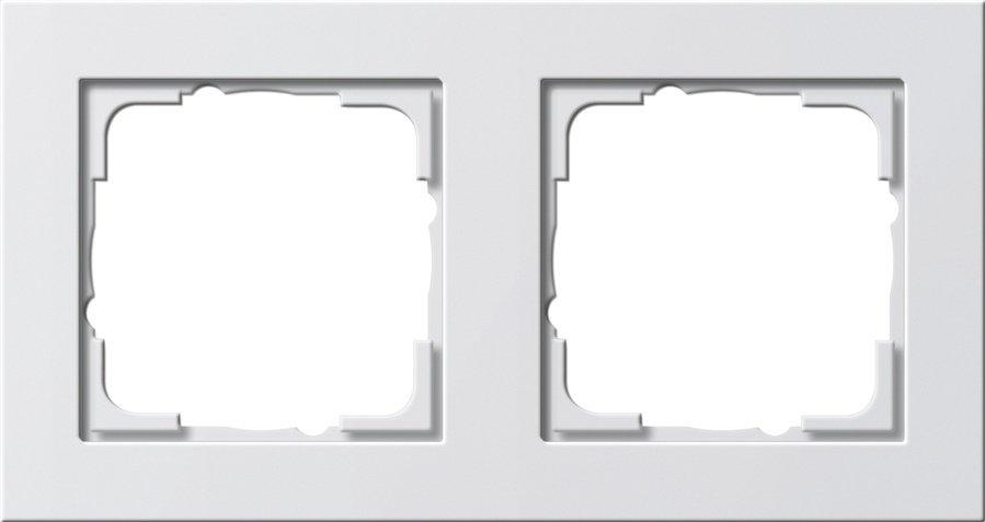 2-fach Abdeckrahmen für E2 reinweiß