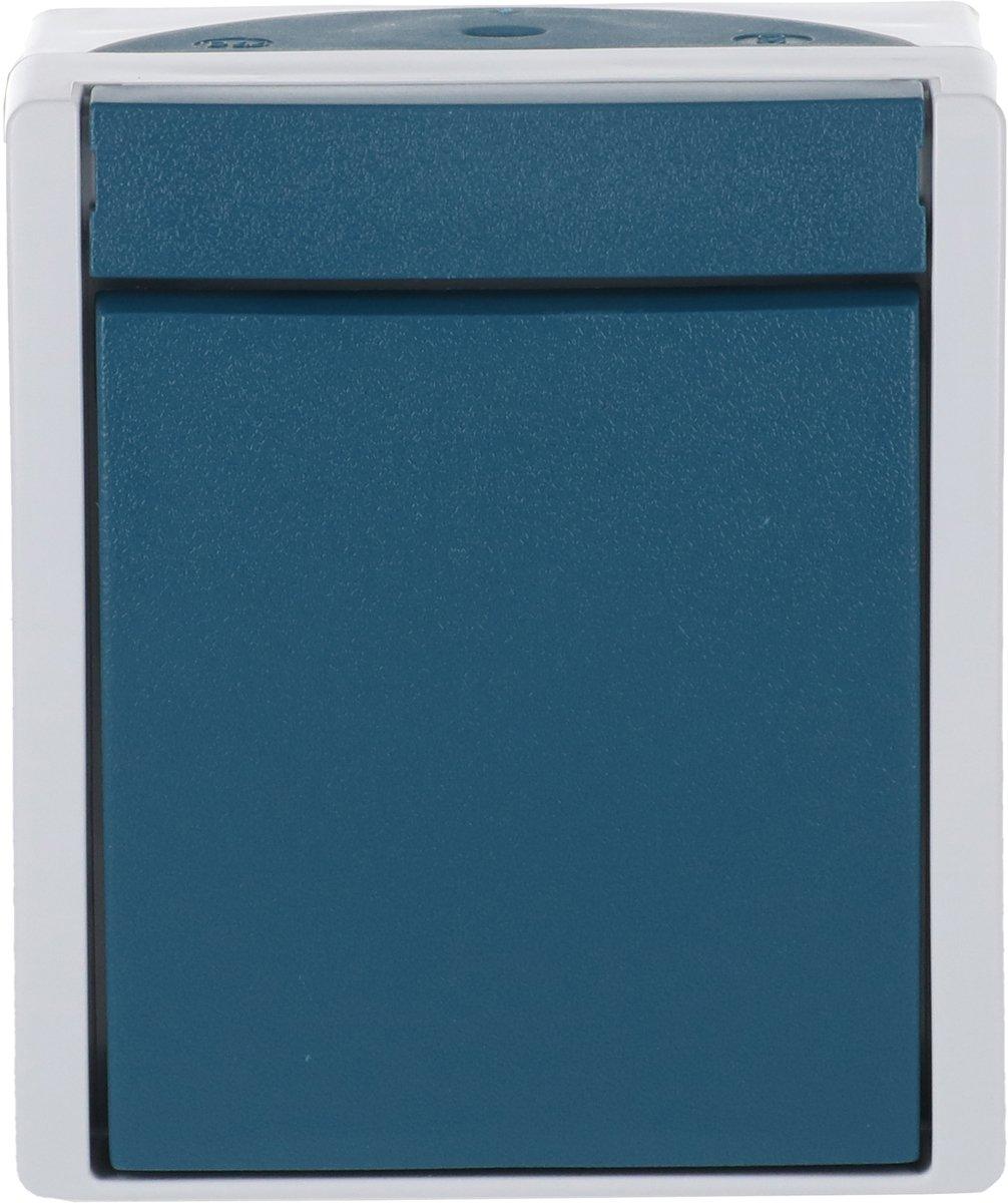 Wippschalter Aus- und Wechselschaltung grau/blaugrün - ocean