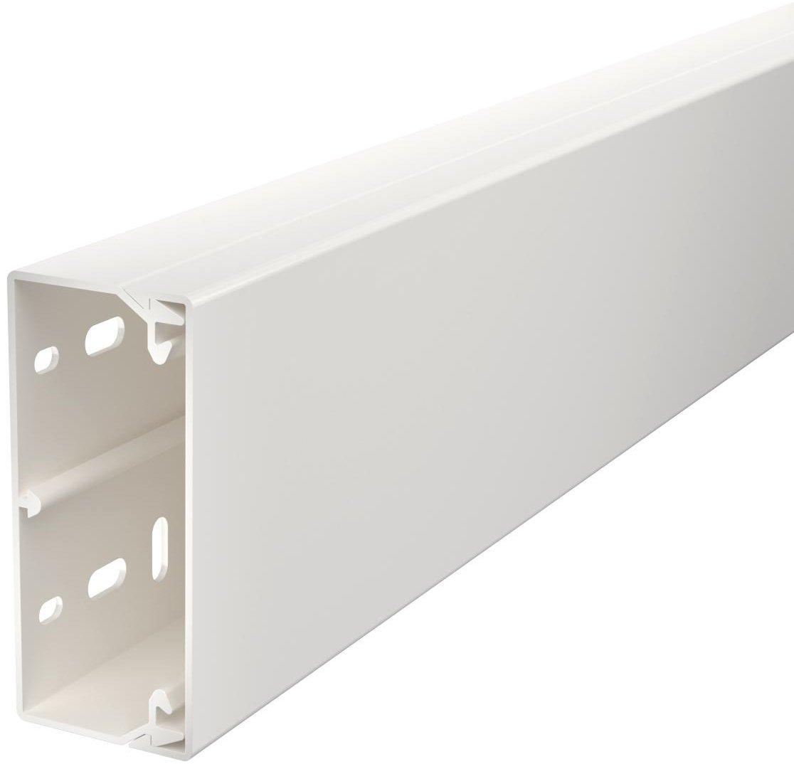 Leitungsführungskanal mit Bodenlochung 40x90 mm reinweiß