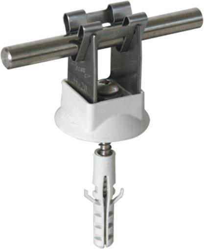 Leitungshalter DEHNgrip NIRO Ø 8mm Bauhöhe: 20 mm + Schraube