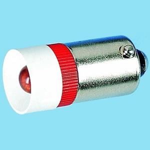 Single-LED 10x25mm BA9s 24-28V AC/DC weiss