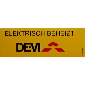 Aufkleber ''elektrisch beheizt'' Devi 19805845
