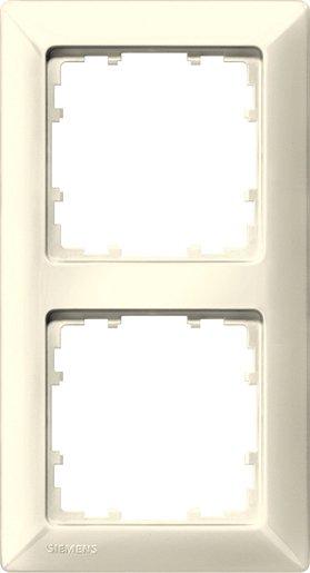2-fach Rahmen DELTA line elektroweiß 151x80mm