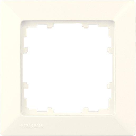 1-fach Rahmen DELTA line elektroweiß 80x80mm