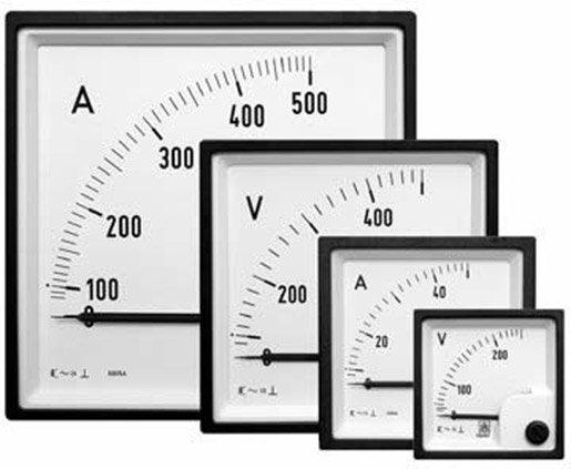 Dreheisenamperemeter mit Skala FQ0207 0-40...80A 96x96mm