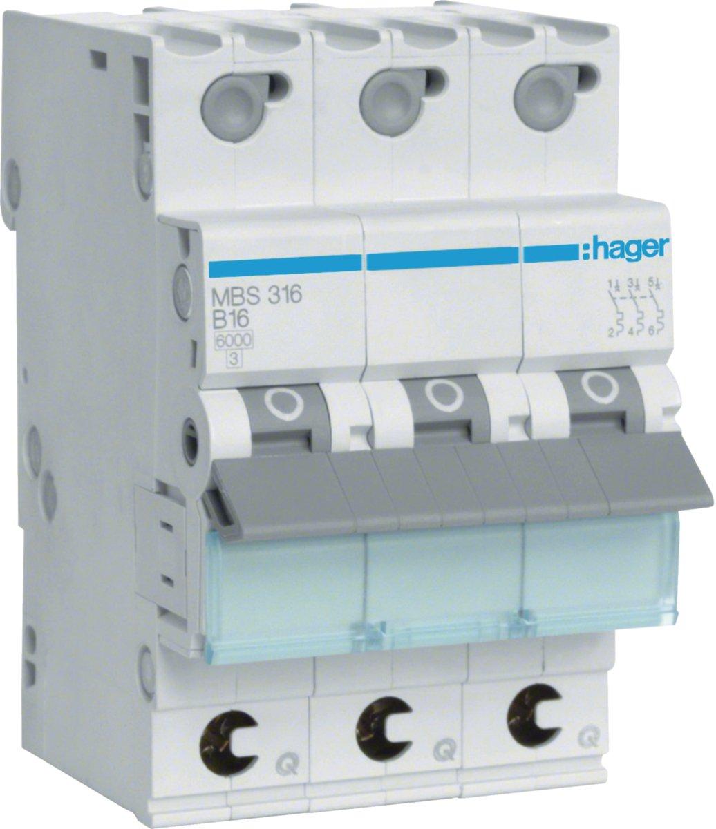 LS-Schalter 3P 6kA B-16A 3M QC