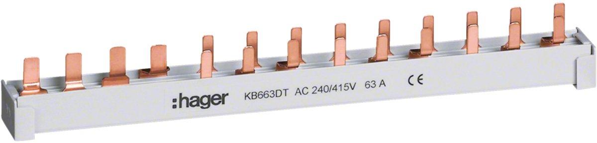 Phasenschiene (Stift) 10 mm² 4-polig 1FI+9LS+N