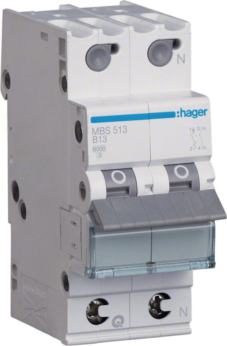 LS-Schalter 1P+N 6kA B-13A QC 2M