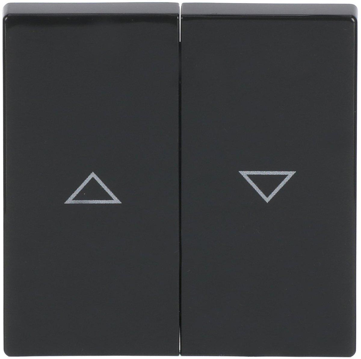 Wippe carat für Unterputz Jalousieschalter/-taster anthrazit glänzend