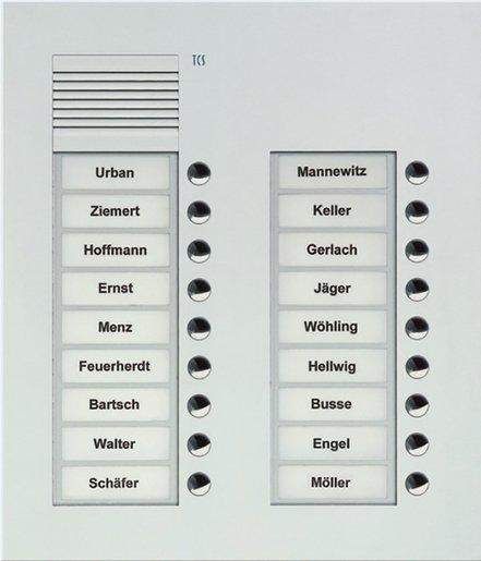 UP-Außenstation mit 18 Tasten 2-spaltig