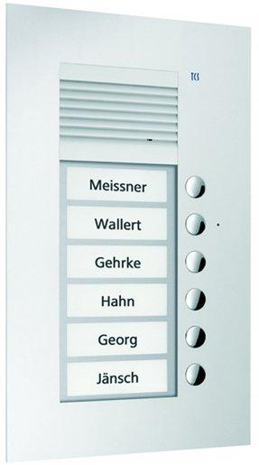 UP-Außenstation mit 6 Tasten 1-spaltig