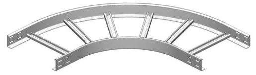 Bogenstück 90° horizontal KL 60 B: 400 mm