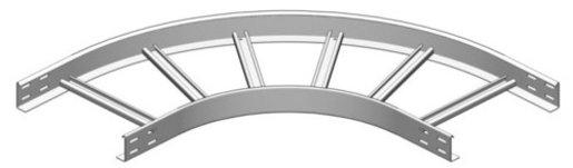 Bogenstück 90° horizontal KL 60 B: 300 mm