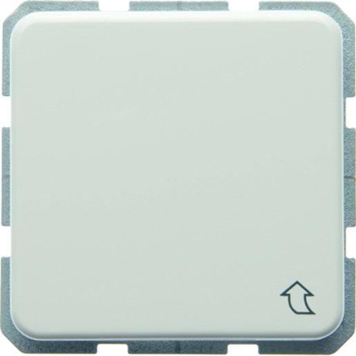 SCHUKO-Steckdose mit Klappdeckel wg Up - polarweiß/ glänzend