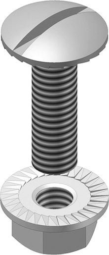 selbstsichernde Mutter und Schraube M6 x 10