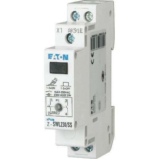 Schalter mit LED 230V AC/DC 2S Z-SWL230/SS